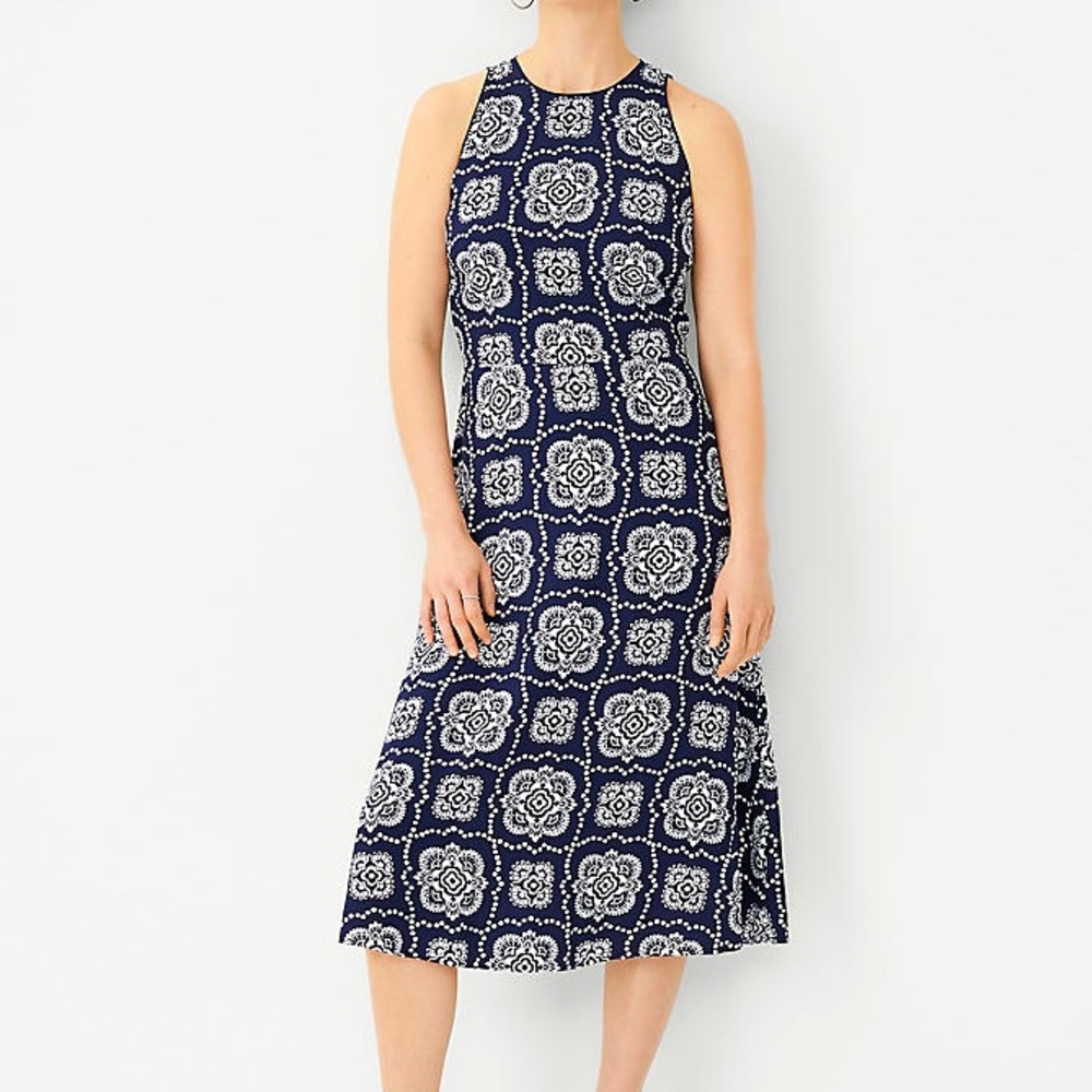 Ann Taylor Tile Midi Dress